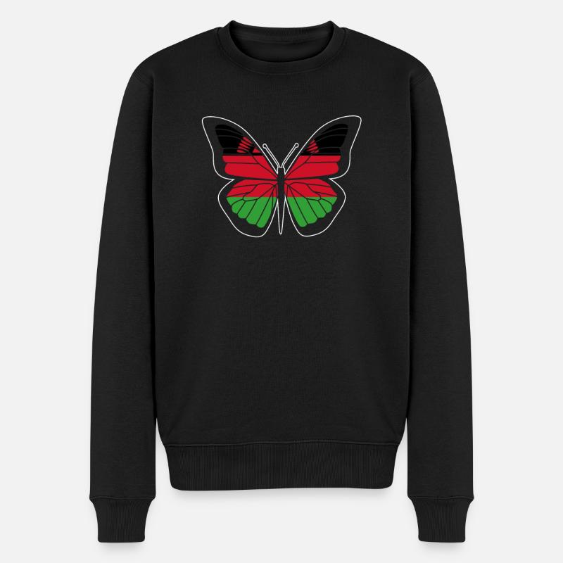 Malawi - Männer Premium Bio Pullover - Schwarz