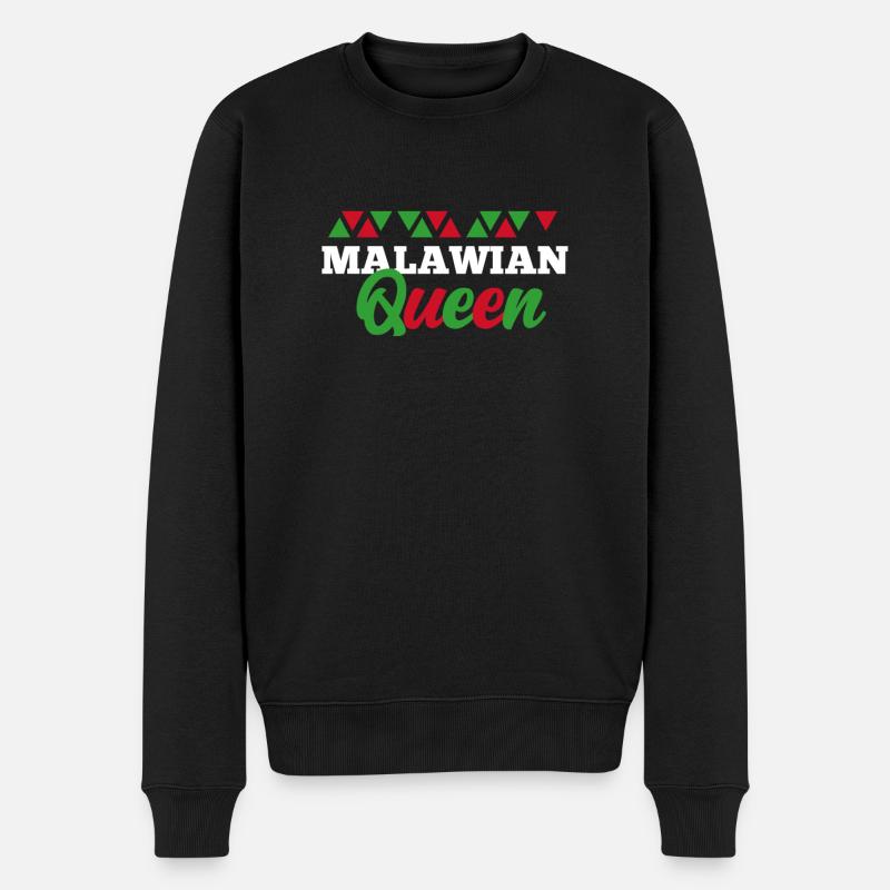 Malawi - Männer Premium Bio Pullover - Schwarz