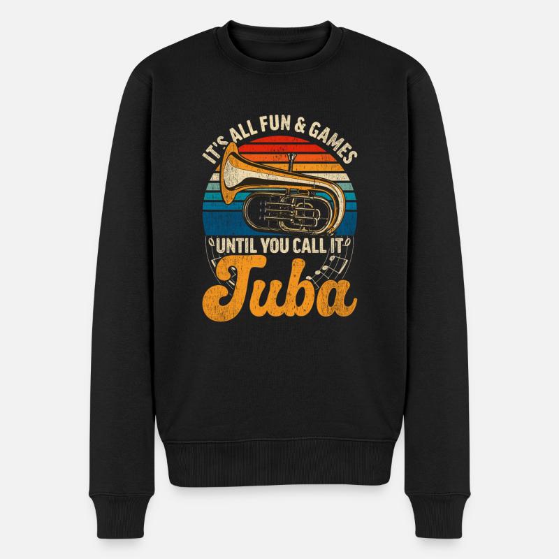 Euphonist Euphonium - Männer Premium Bio Pullover - Schwarz