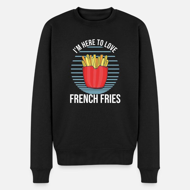 Frites amusantes Frites drôles - Pull Premium bio Homme - noir