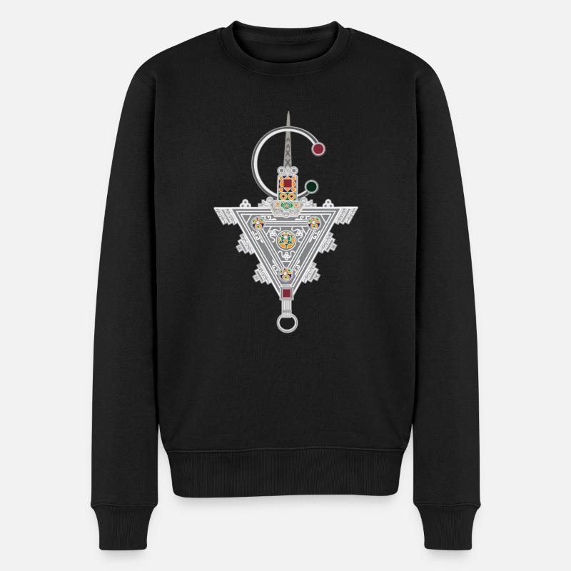 BIJOU AMAZIGH MAROC RIF - Pull Premium bio Homme - noir