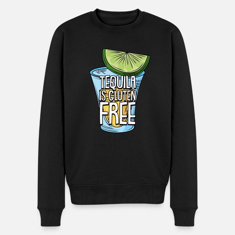 Glutenfrei Tequila - Männer Premium Bio Pullover - Schwarz