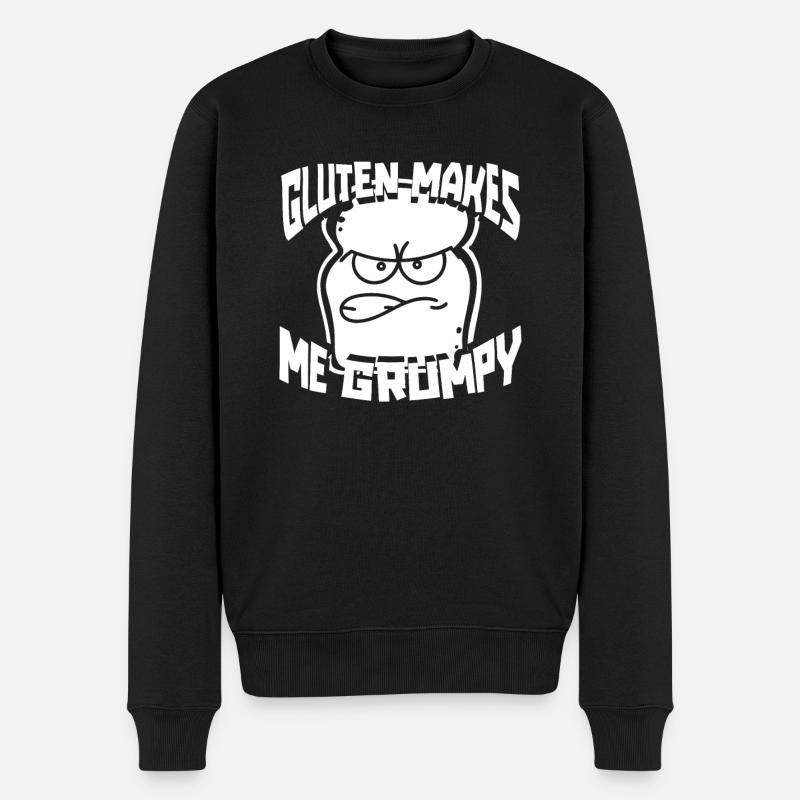 Glutenfrei Lustig - Männer Premium Bio Pullover - Schwarz