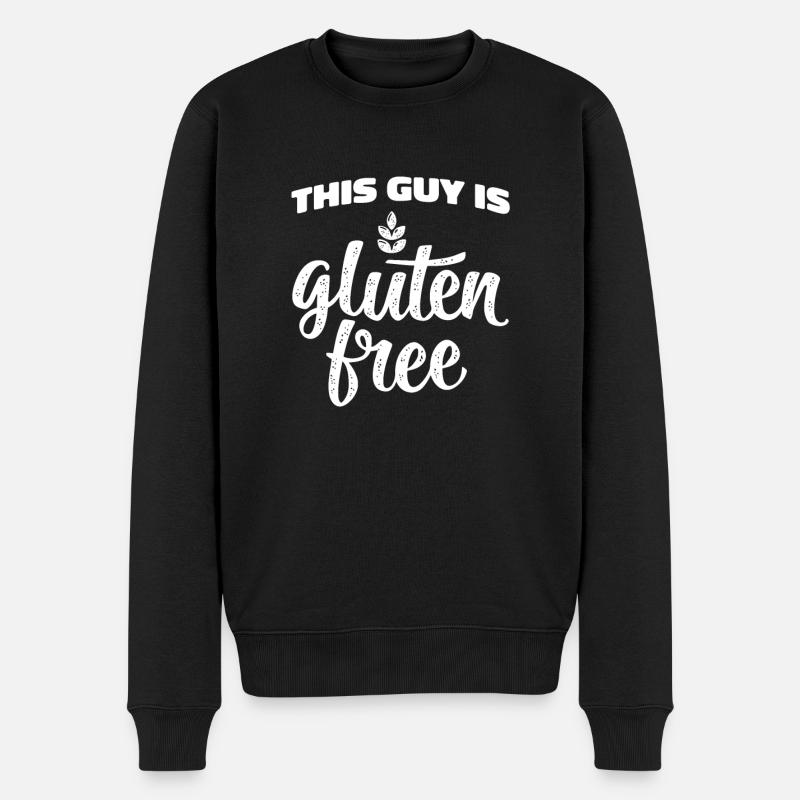 Glutenfrei Kerl - Männer Premium Bio Pullover - Schwarz