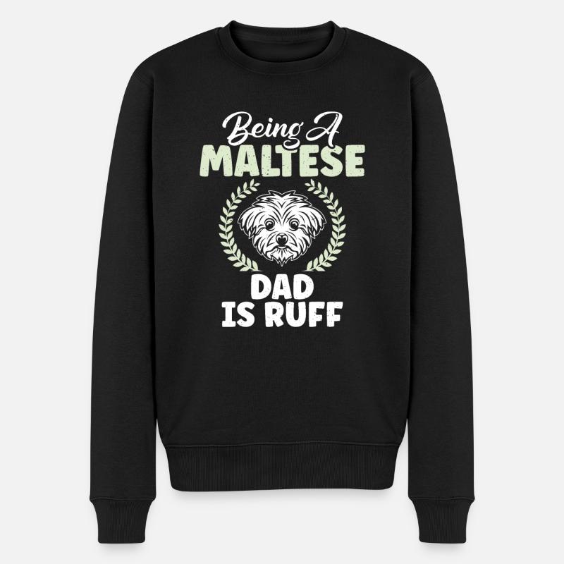 Cadeaux de propriétaire maltais - Pull Premium bio Homme - noir
