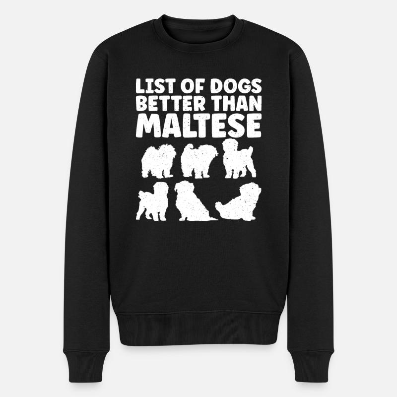 Cadeaux de propriétaire maltais - Pull Premium bio Homme - noir