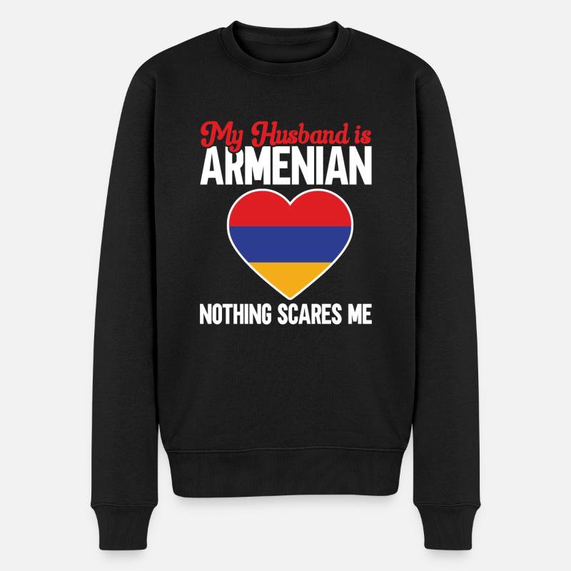 Armenische Flagge Armenien - Männer Premium Bio Pullover - Schwarz