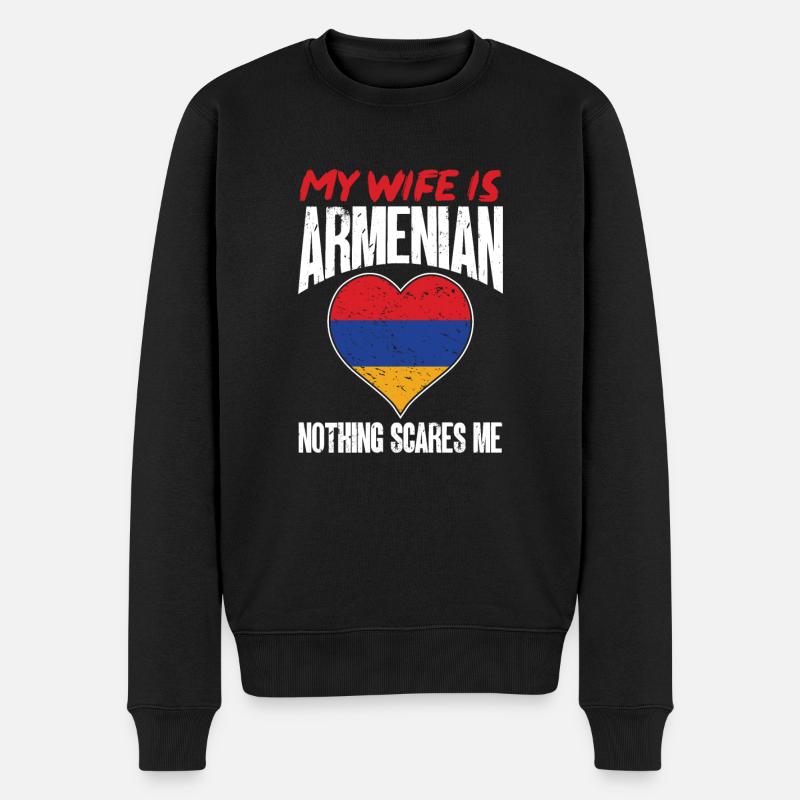 Drapeau arménien Arménie - Pull Premium bio Homme - noir
