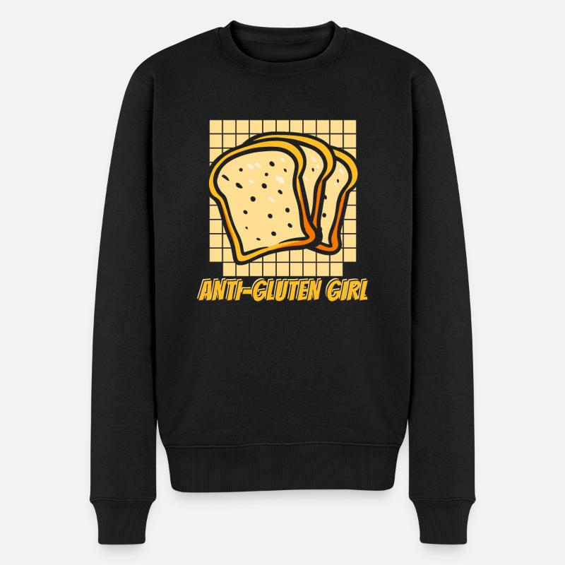 Glutenfrei Mädchen - Männer Premium Bio Pullover - Schwarz