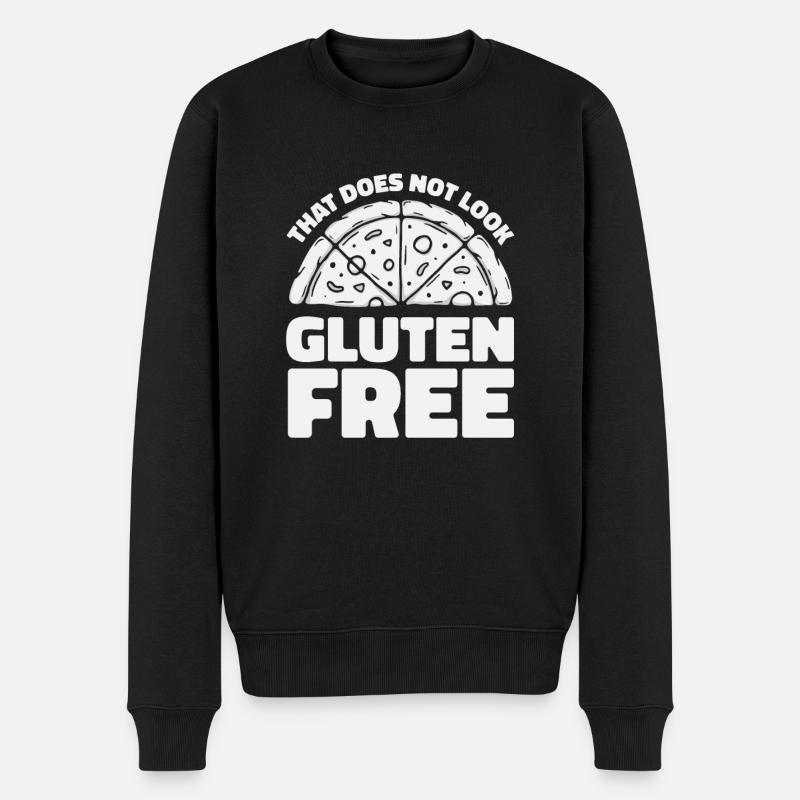 Pizza sans gluten - Pull Premium bio Homme - noir