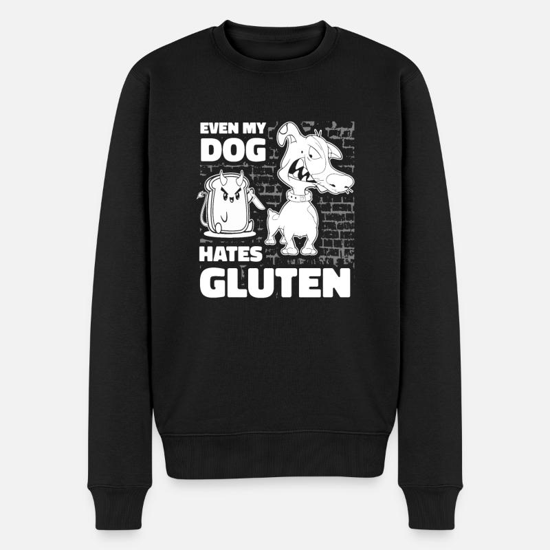 Chien sans gluten - Pull Premium bio Homme - noir