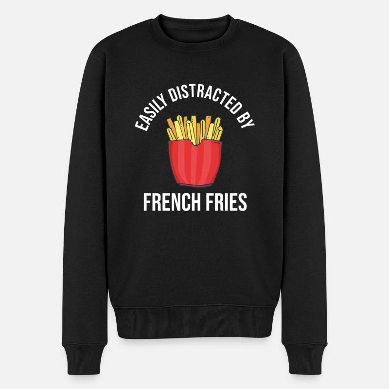 Frites amusantes Frites drôles - Pull Premium bio Homme - noir