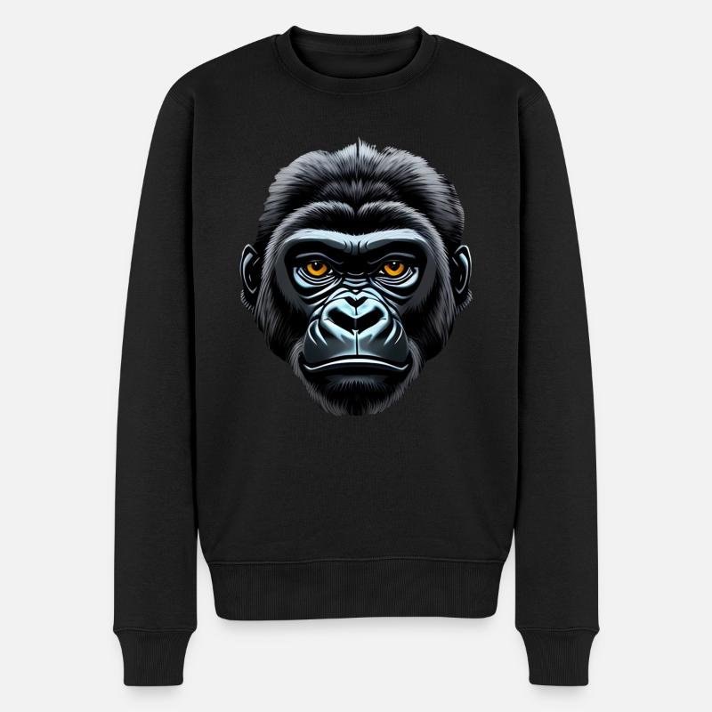 Gorilla - Männer Premium Bio Pullover - Schwarz