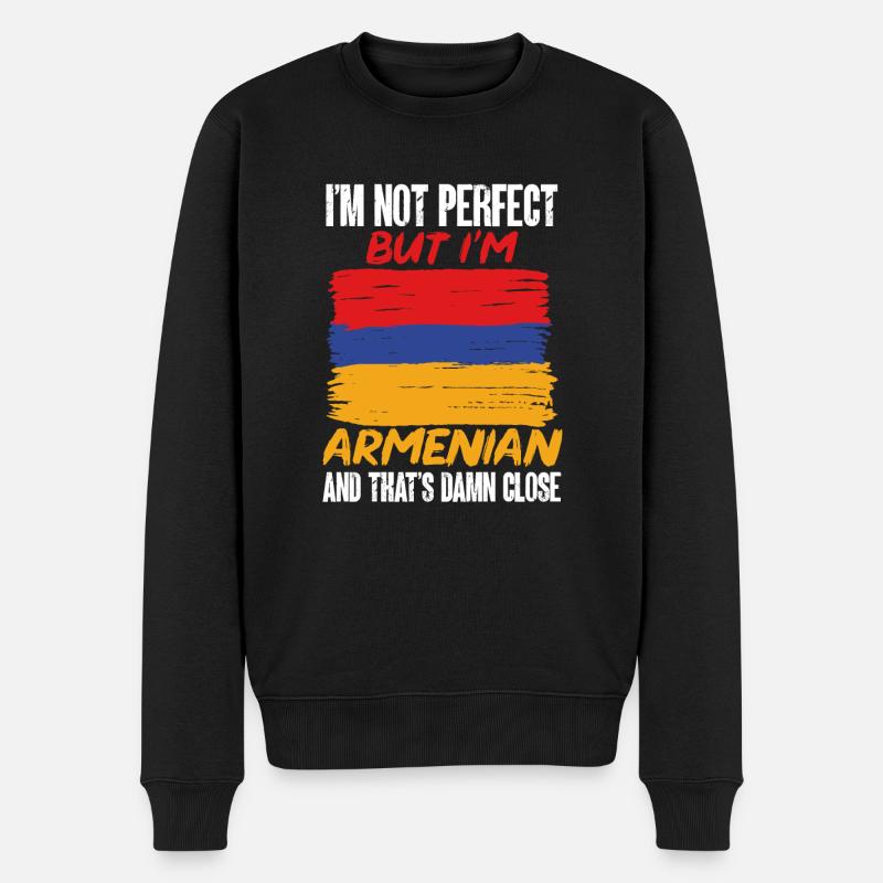 Armenische Flagge Armenien - Männer Premium Bio Pullover - Schwarz