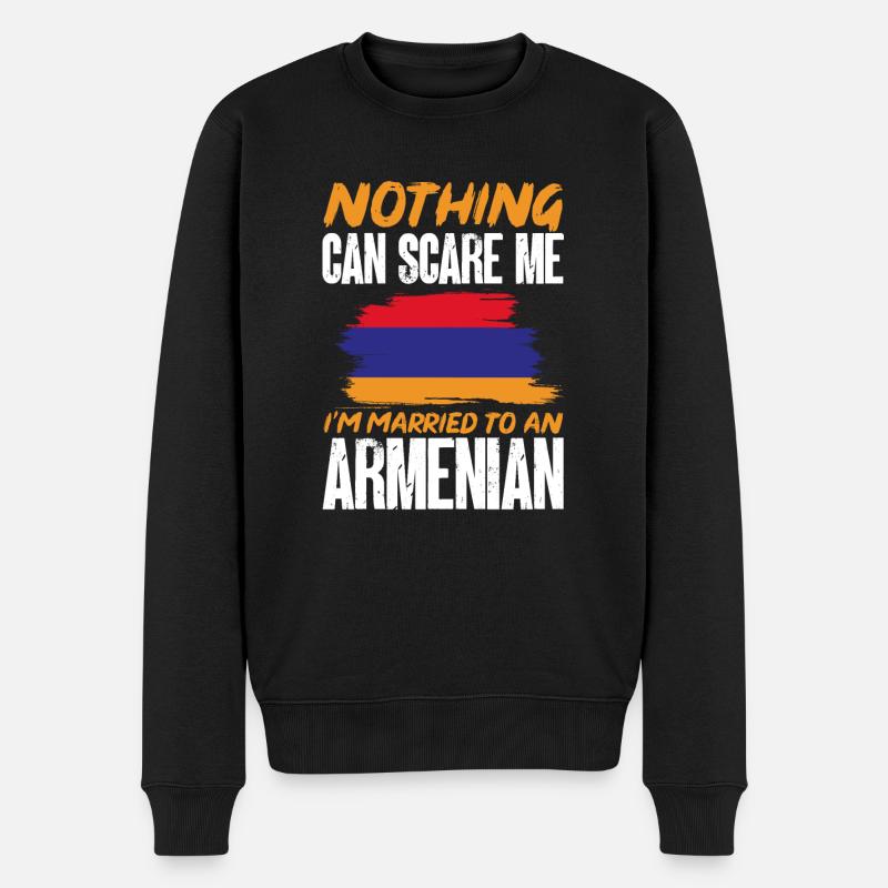 Armenische Flagge Armenien - Männer Premium Bio Pullover - Schwarz