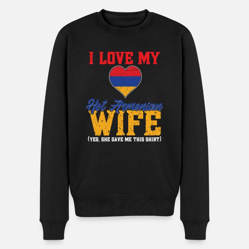 Armenische Flagge Armenien - Männer Premium Bio Pullover - Schwarz