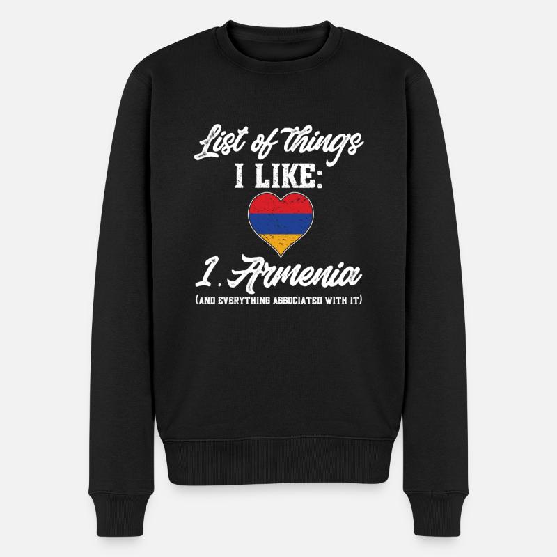 Armenische Flagge Armenien - Männer Premium Bio Pullover - Schwarz
