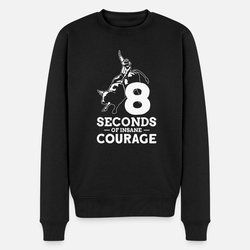 Rodeo - Männer Premium Bio Pullover - Schwarz