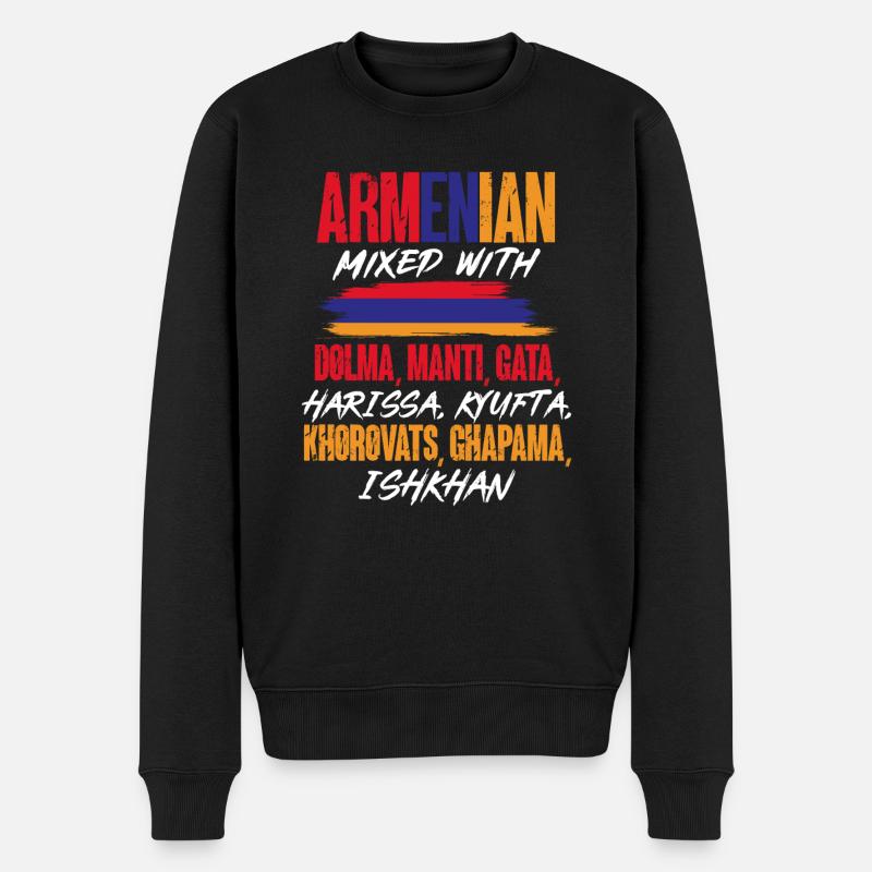 Armenische Flagge Armenien - Männer Premium Bio Pullover - Schwarz