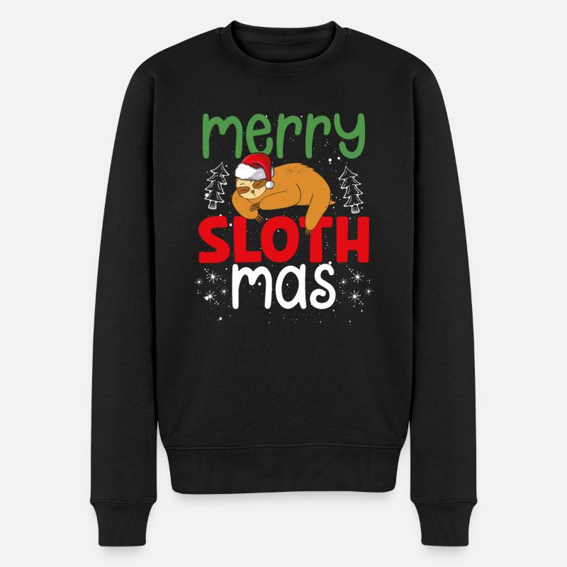 Joyeux Slothmas - Pull Premium bio Homme - noir