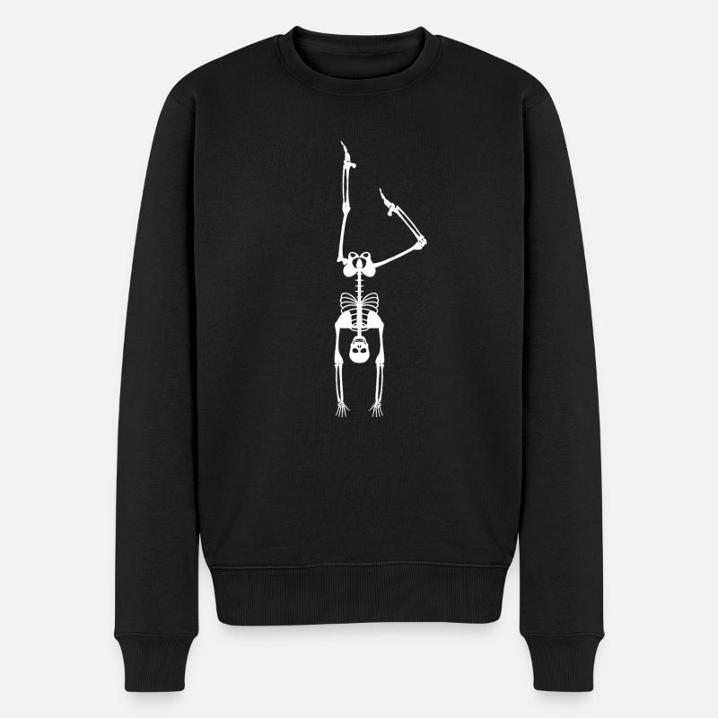 Squelette handstand - Pull Premium bio Homme - noir