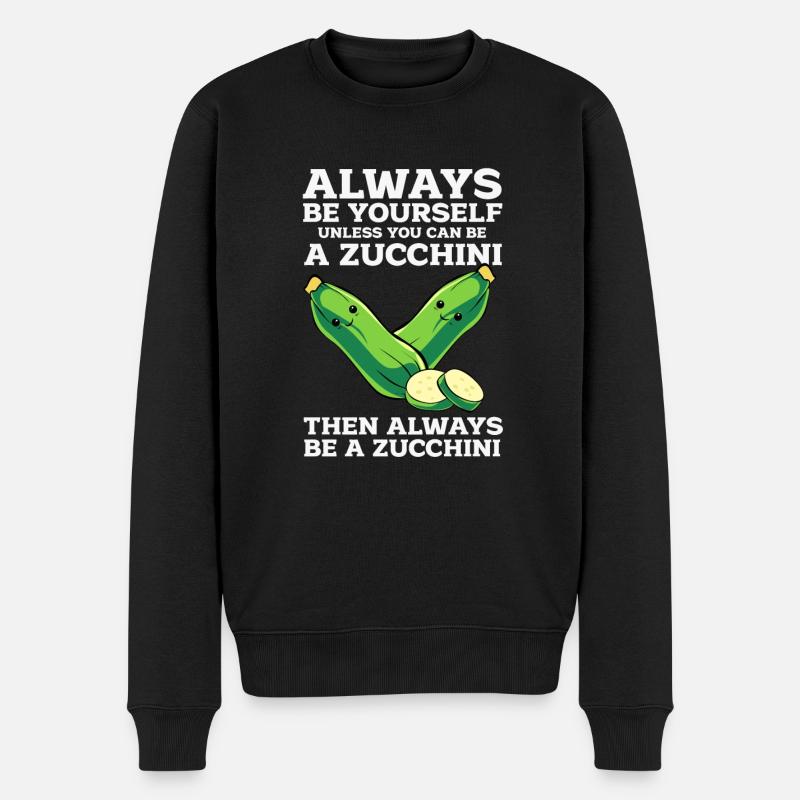Zucchini - Männer Premium Bio Pullover - Schwarz