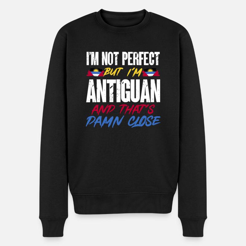 Drapeau d’Antigua-et-Barbuda - Pull Premium bio Homme - noir