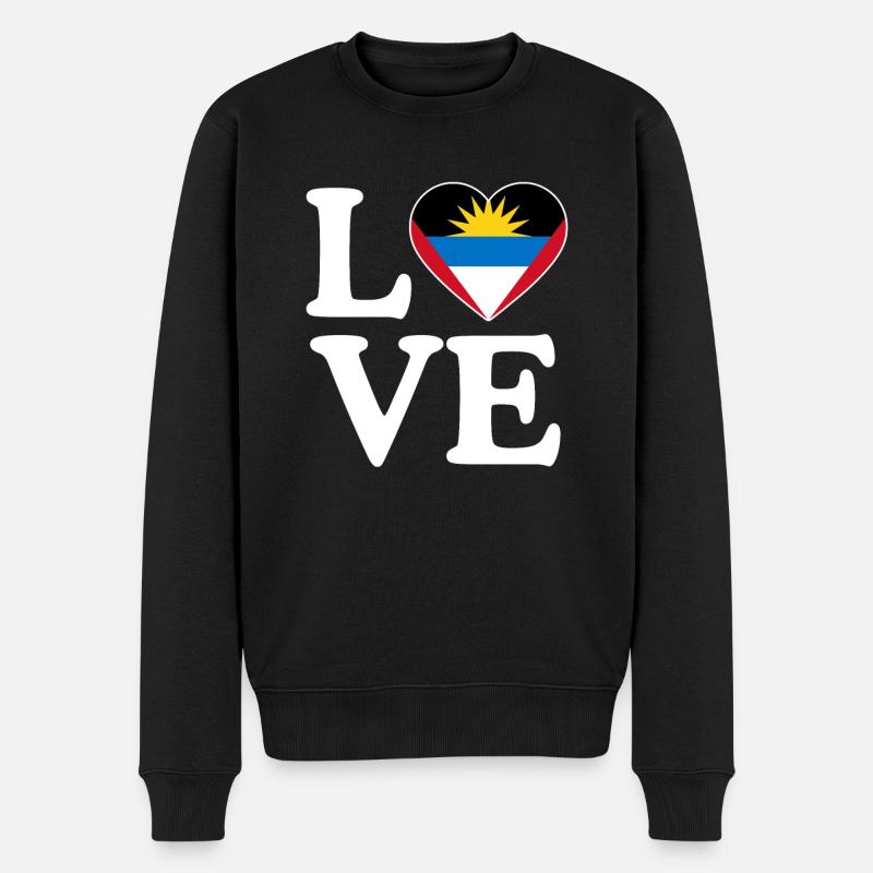 Drapeau d’Antigua-et-Barbuda - Pull Premium bio Homme - noir