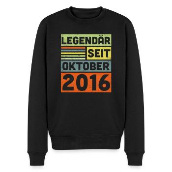 7ème anniversaire 7 ans légendaire depuis octobre 2016 - Pull Premium bio Homme - noir - Devant - Nico (187cm)