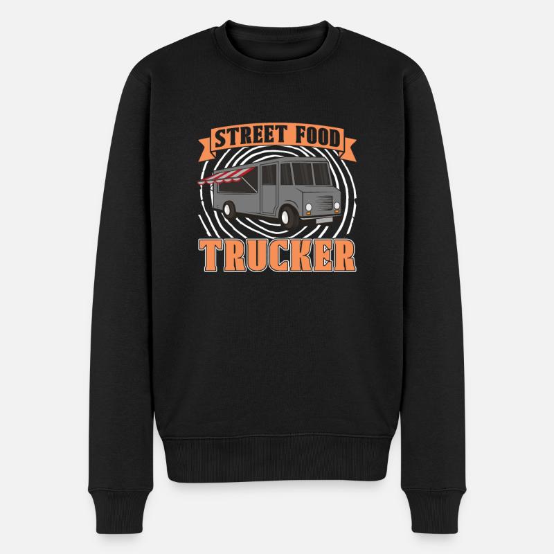 Straßenessen Trucker - Männer Premium Bio Pullover - Schwarz