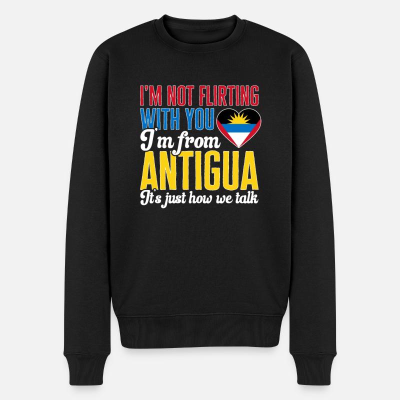 Drapeau d’Antigua-et-Barbuda - Pull Premium bio Homme - noir