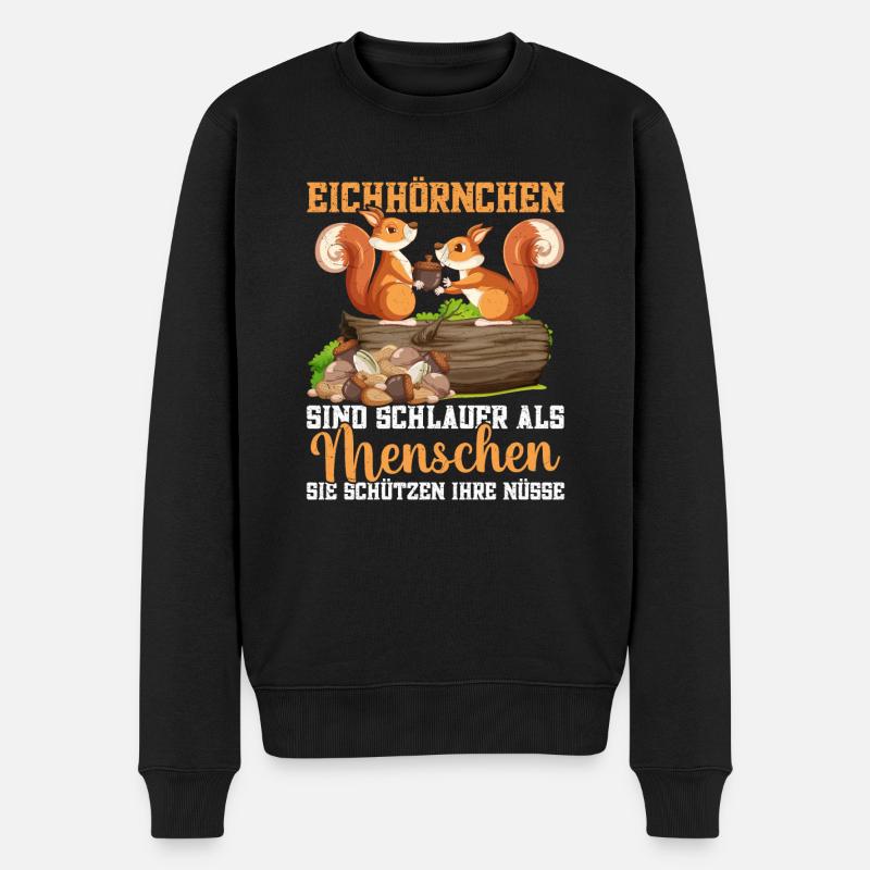 Murmeltier Streifenhörnchen Eichhörnchenliebhaber - Männer Premium Bio Pullover - Schwarz