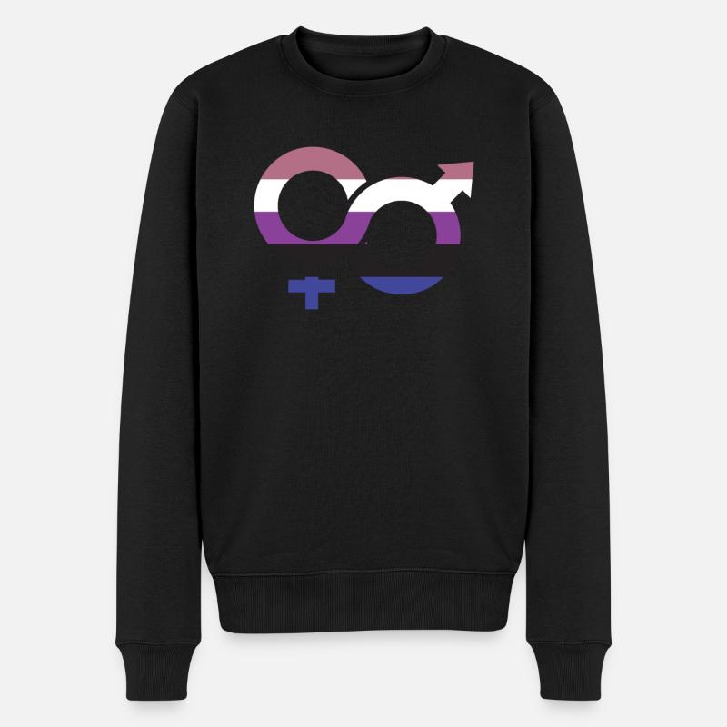 Symbole Genderfluide - Pull Premium bio Homme - noir