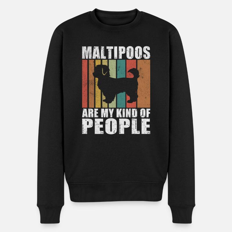 Maltipoo Gifts - Männer Premium Bio Pullover - Schwarz