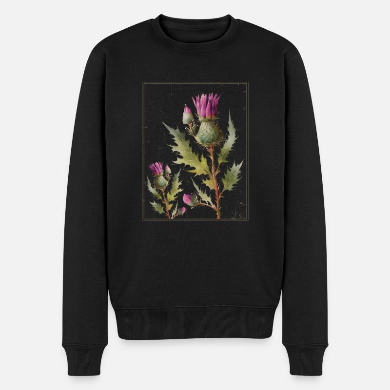 Fleur de chardon - Pull Premium bio Homme - noir
