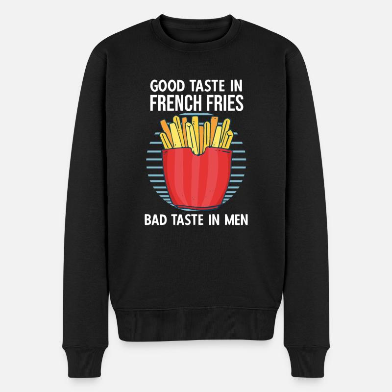 Frites amusantes Frites drôles - Pull Premium bio Homme - noir