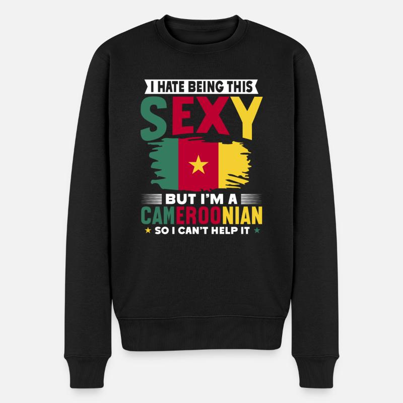 Drapeau du Cameroun Cameroun - Pull Premium bio Homme - noir