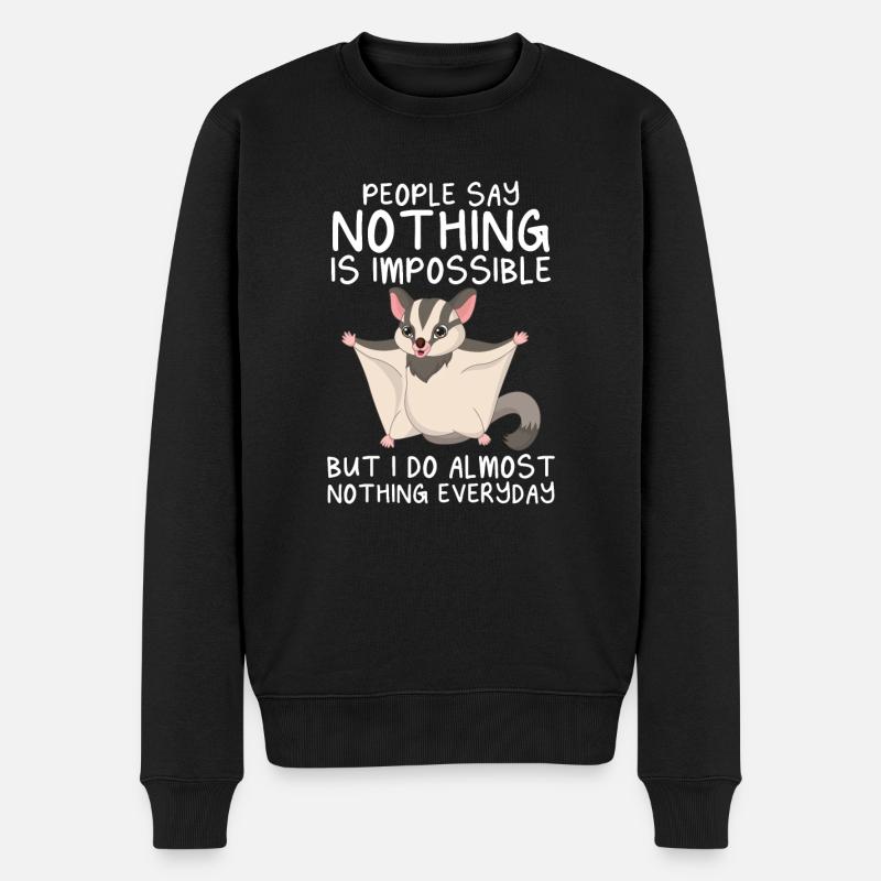 Sugar Glider Flughörnchen - Männer Premium Bio Pullover - Schwarz