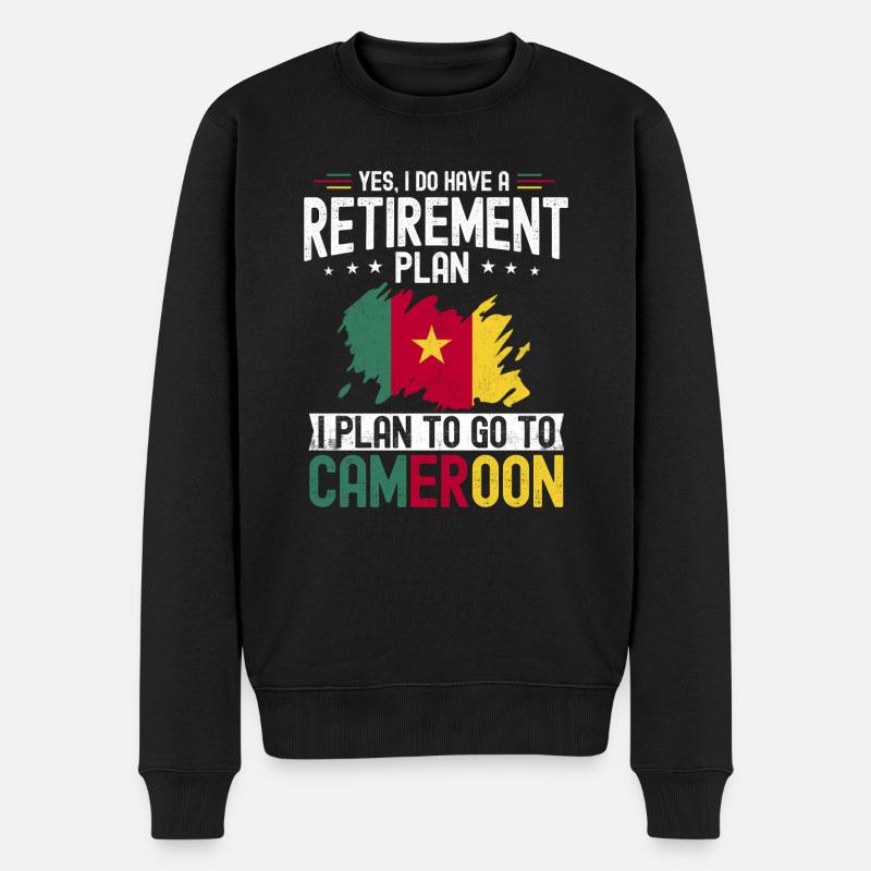 Kamerun Flagge Kamerun - Männer Premium Bio Pullover - Schwarz