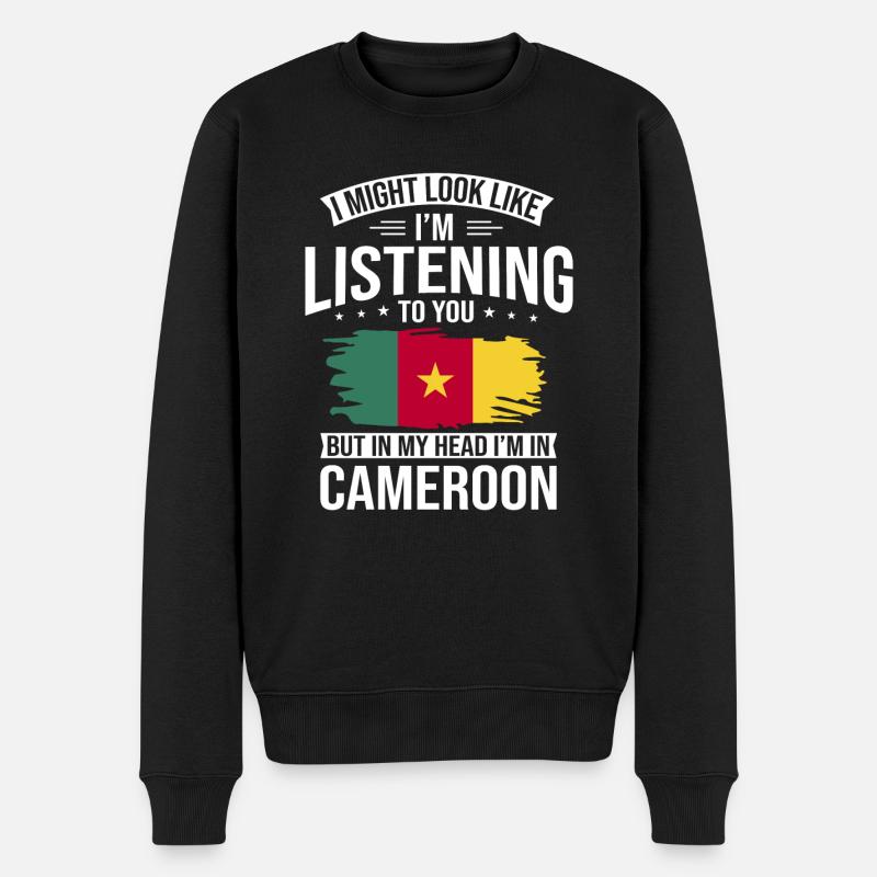 Kamerun Flagge Kamerun - Männer Premium Bio Pullover - Schwarz