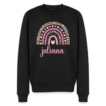 Juliana Regenbogen Name Geburtstag Juliana - Männer Premium Bio Pullover - Schwarz - Vorne - Nico (187cm)
