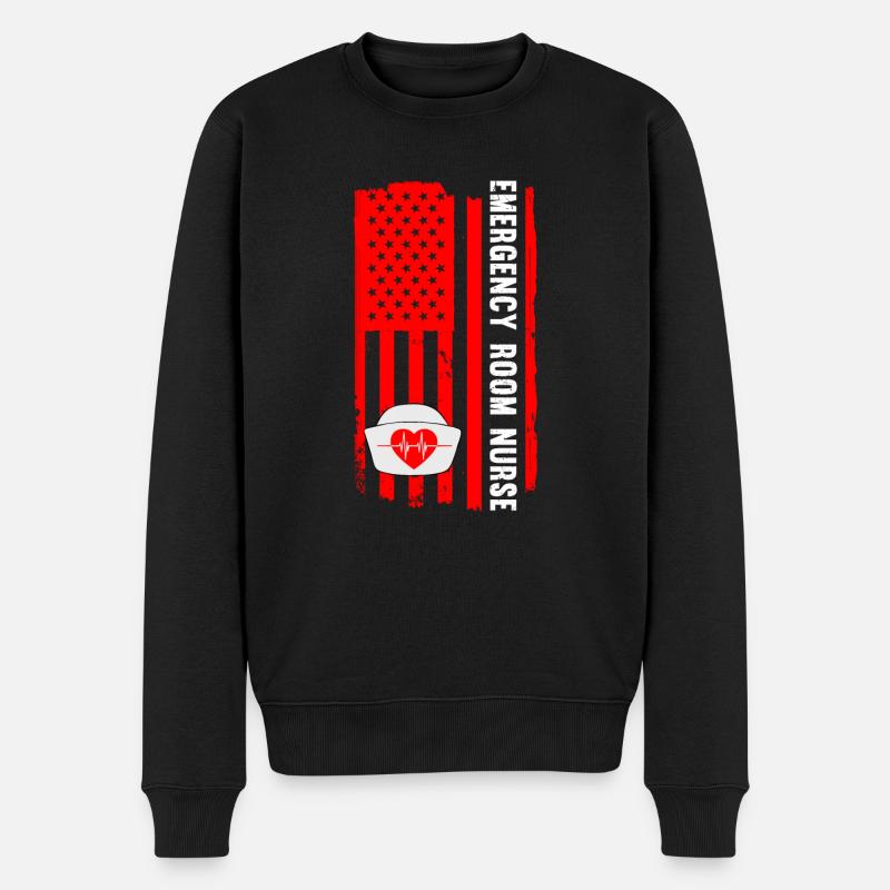 Lustige Krankenschwester Geschenke - Männer Premium Bio Pullover - Schwarz