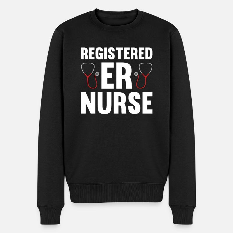 Lustige Krankenschwester Geschenke - Männer Premium Bio Pullover - Schwarz