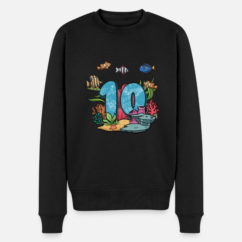 Aquarium Fisch Geschenk - Männer Premium Bio Pullover - Schwarz