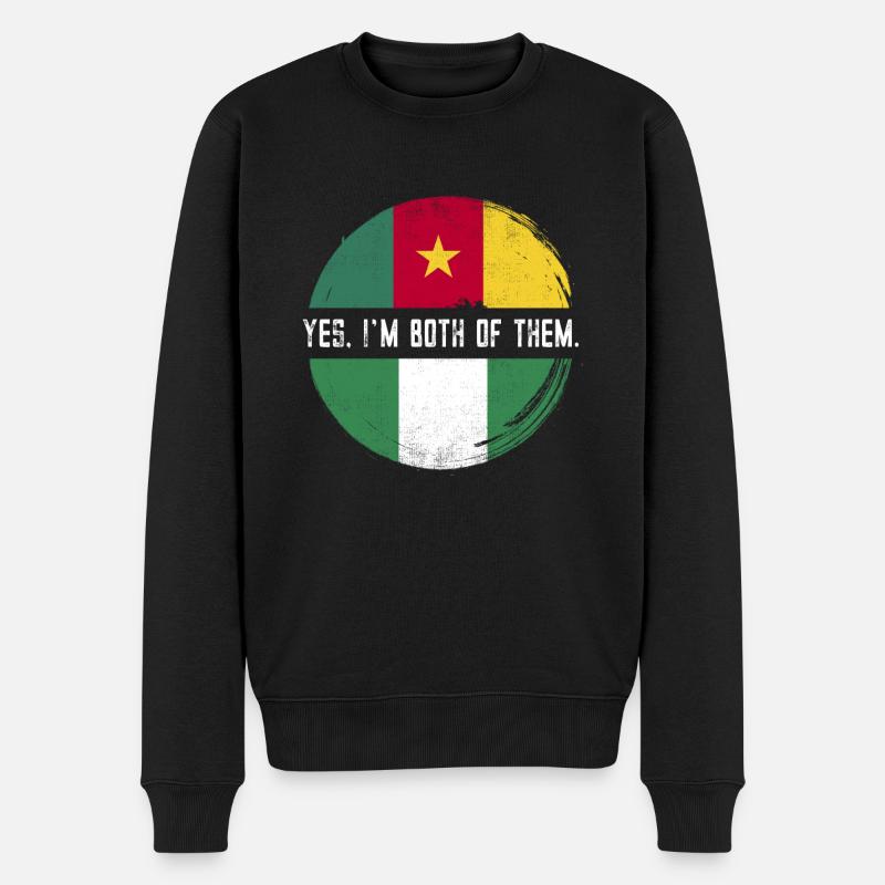 Drapeau du Cameroun Cameroun - Pull Premium bio Homme - noir