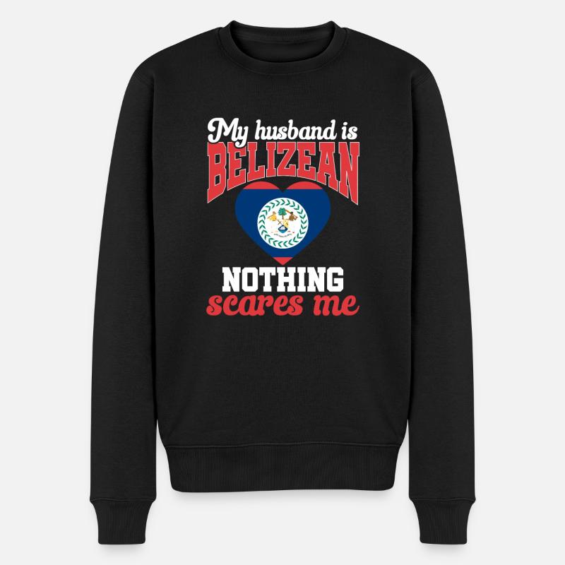 Belize Flagge Belizer - Männer Premium Bio Pullover - Schwarz