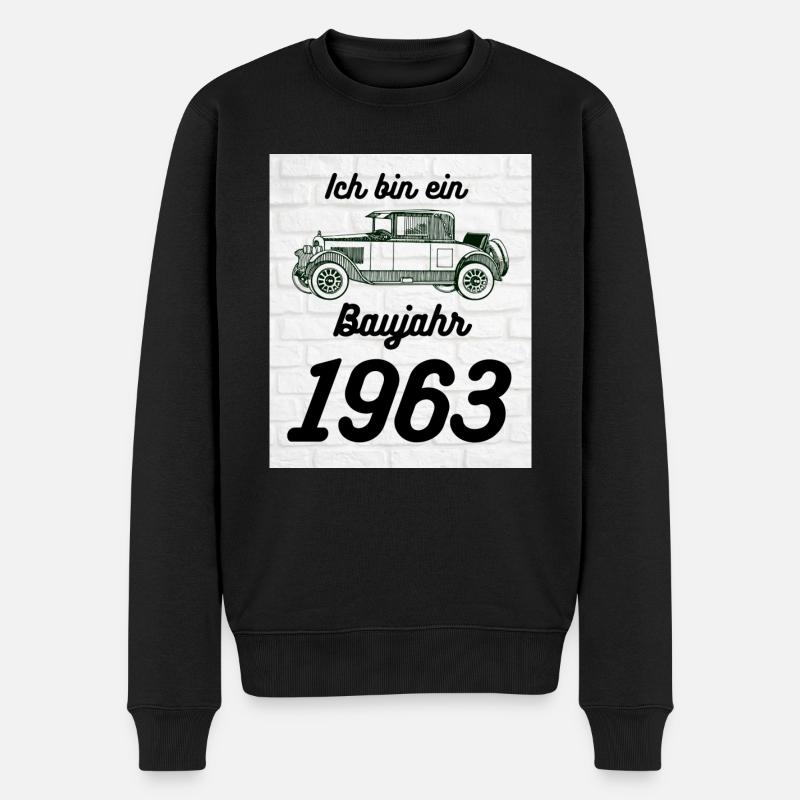 Oldtimer 1963 - Männer Premium Bio Pullover - Schwarz
