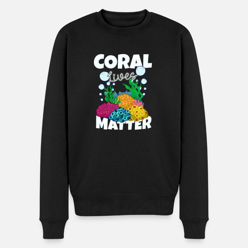 Aquarium Fisch Geschenk - Männer Premium Bio Pullover - Schwarz