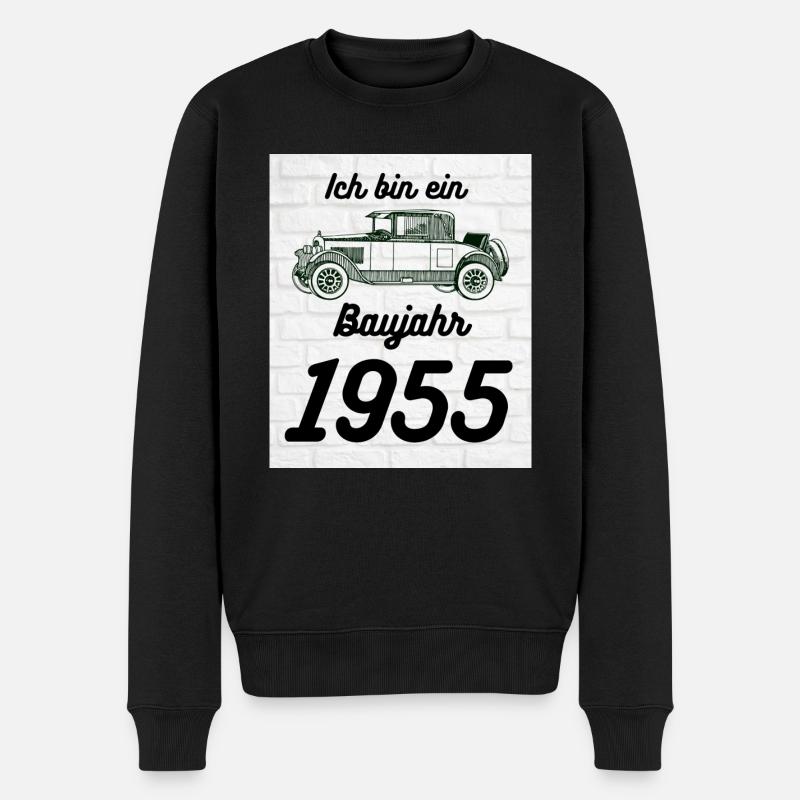 Oldtimer 1955 - Männer Premium Bio Pullover - Schwarz