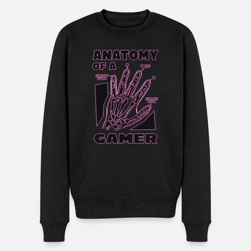 Anatomie d’un joueur drôle - Pull Premium bio Homme - noir